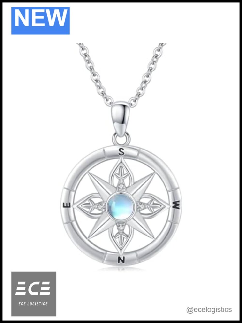 925 Sterling Silver Celtic Pendant Necklace Love Heart Compass Skull Design